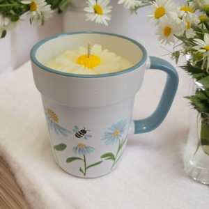 Bougie Pot Marguerite Abeilles