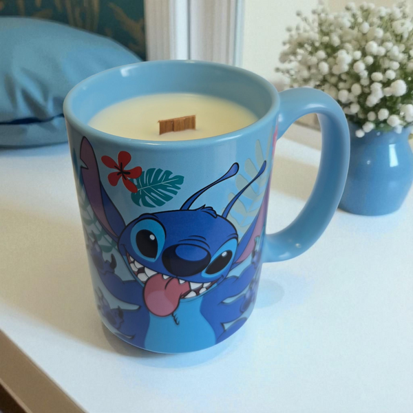 Chandelle Tasse bleue
