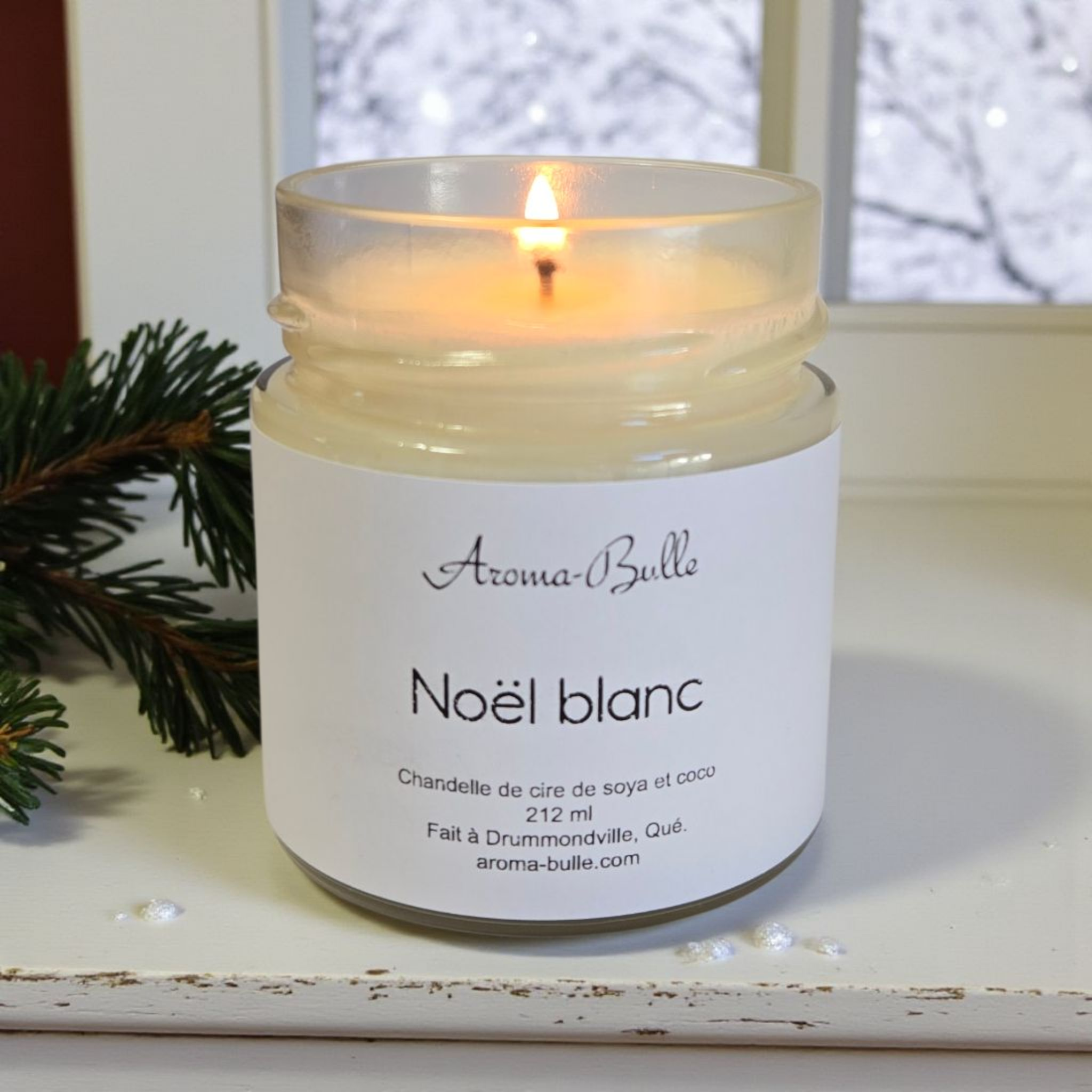 Chandelle Noël Blanc