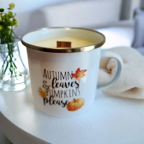 Bougie Tasse vintage Autumn please