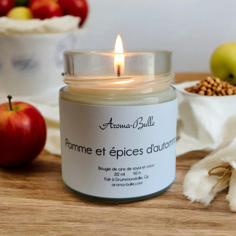 Chandelle Pomme et épices d'automne