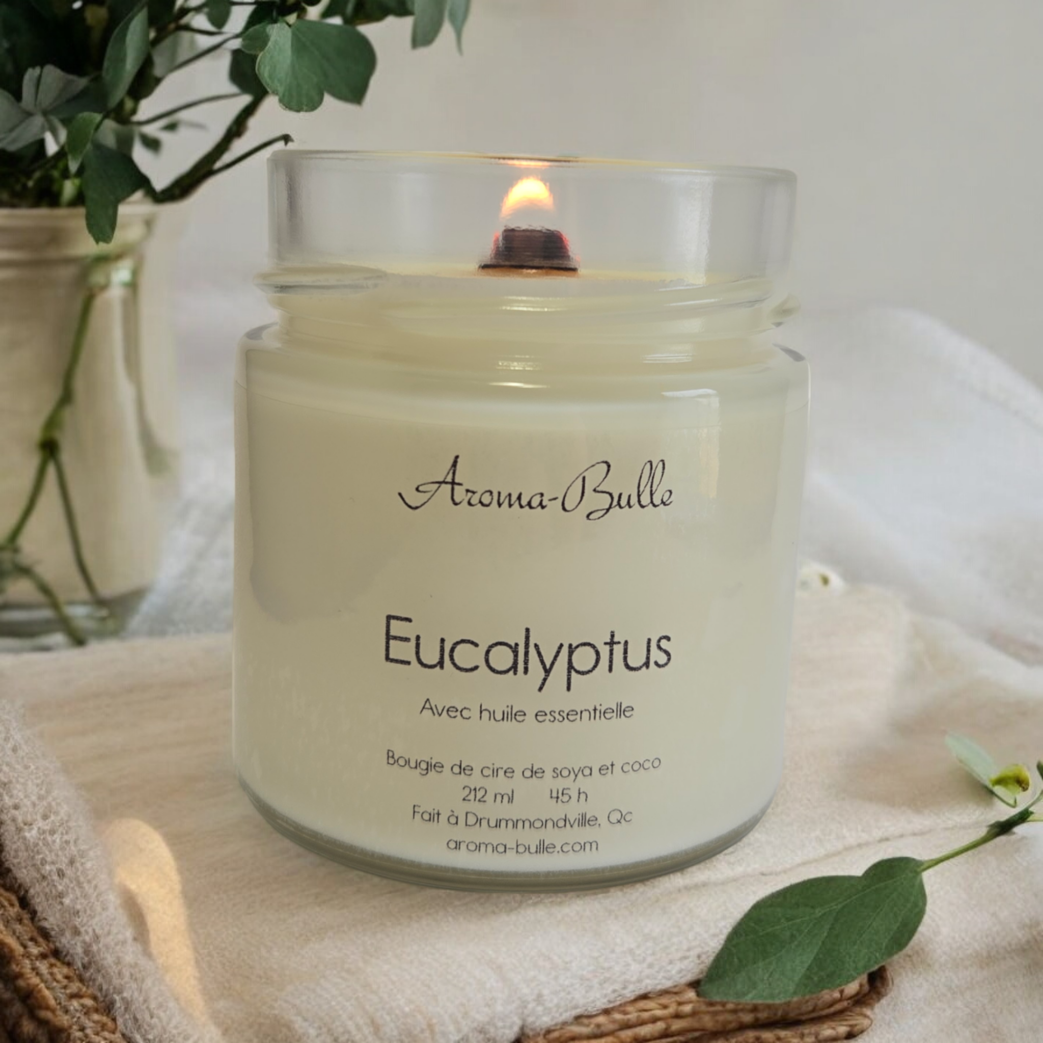 Bougie Eucalyptus avec huile essentielle