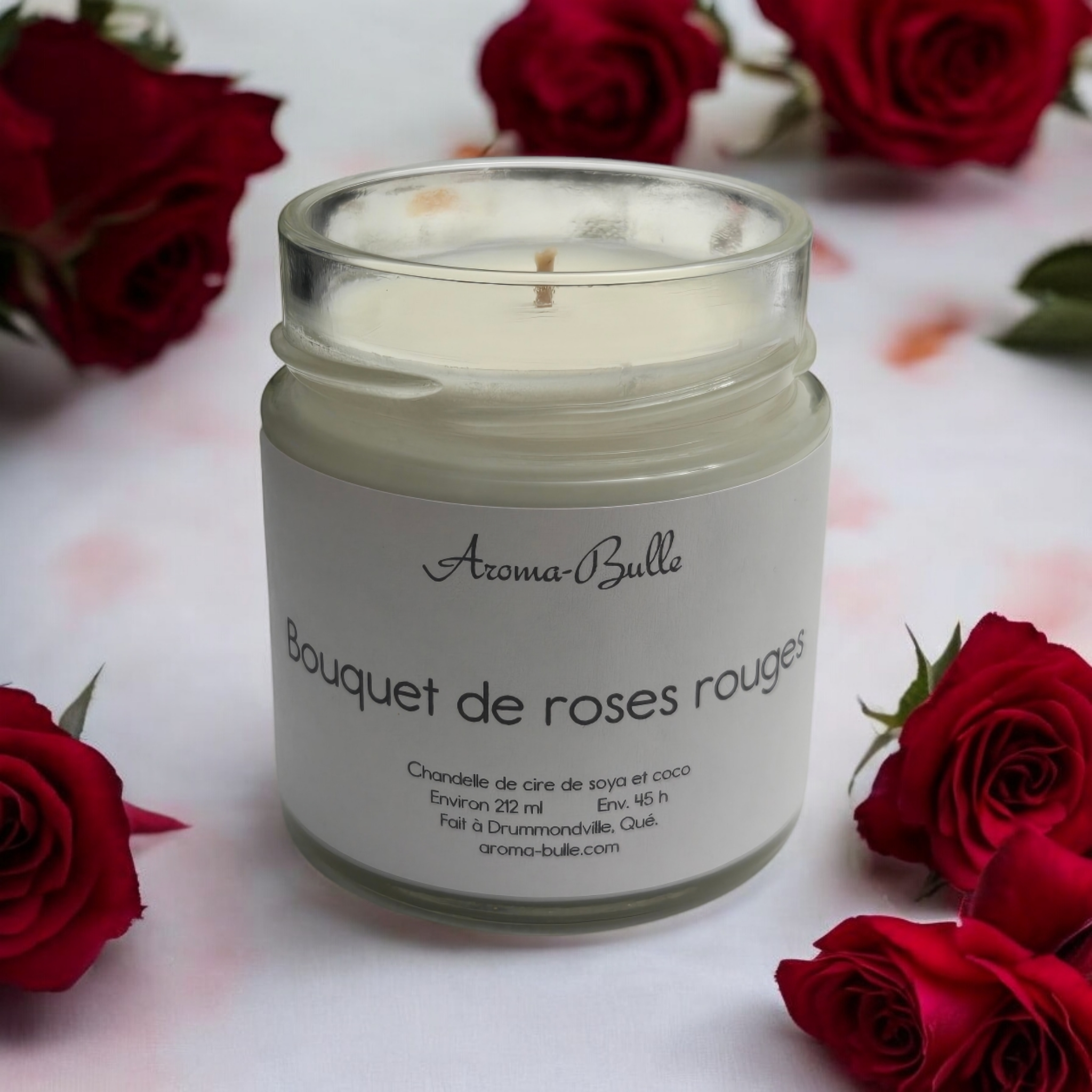Bougie Bouquet de roses rouges