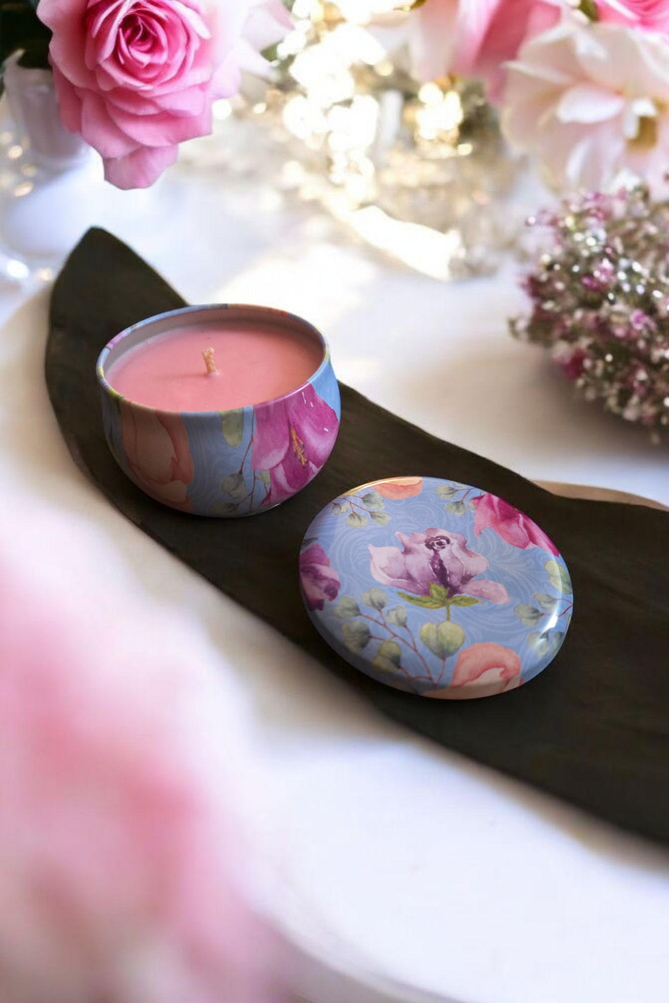 Chandelle fleurs