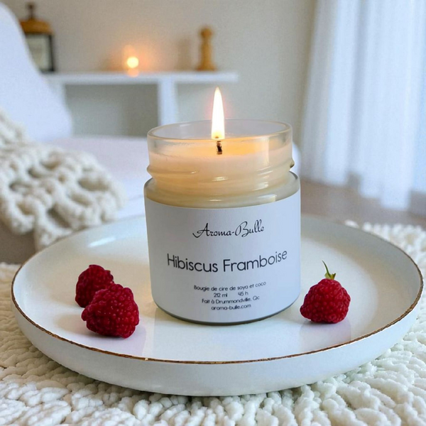 Bougie Hibiscus Framboise