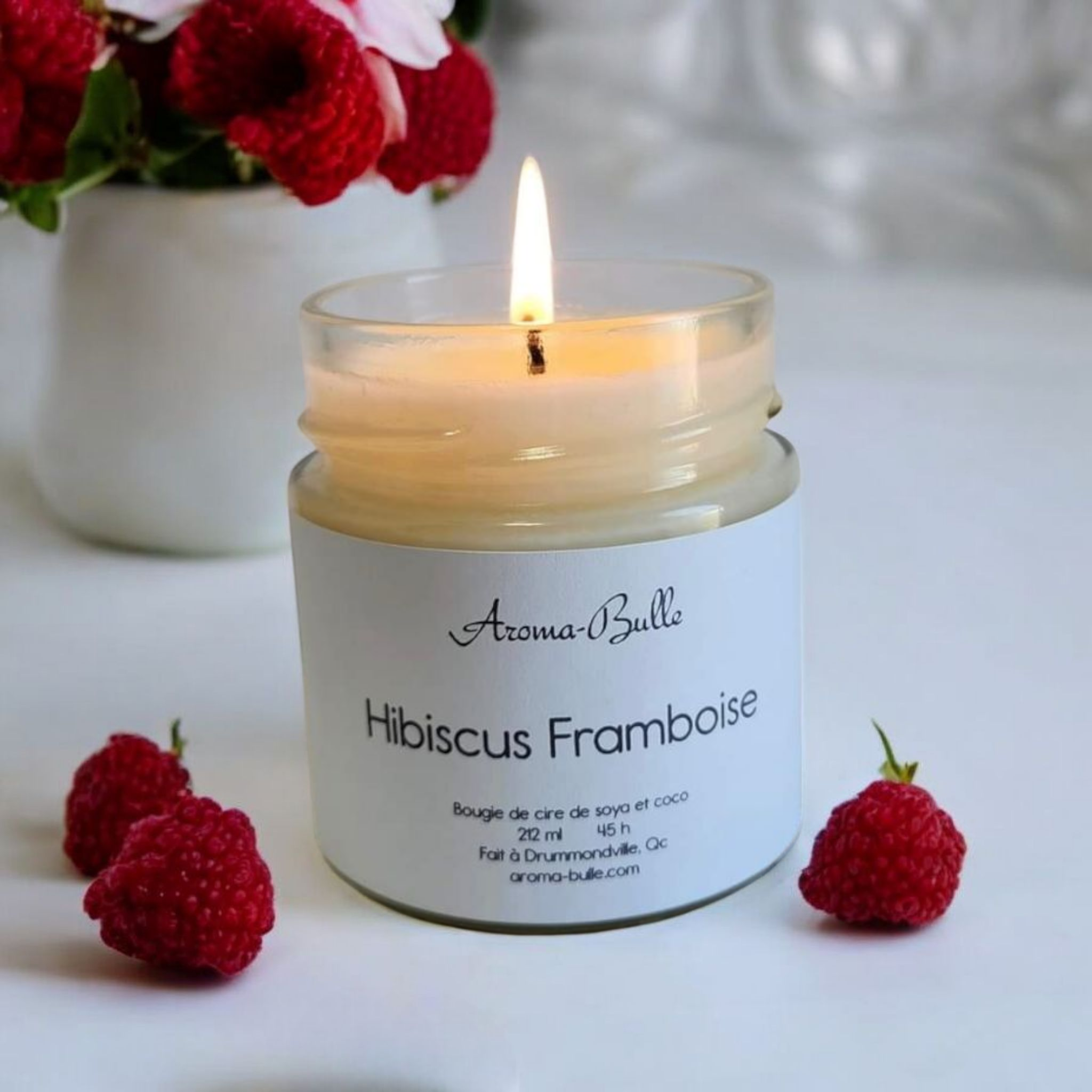 Bougie Hibiscus Framboise