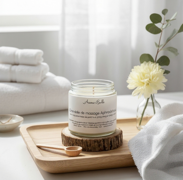 Bougie de massage Aphrodisiaque avec huiles essentielles