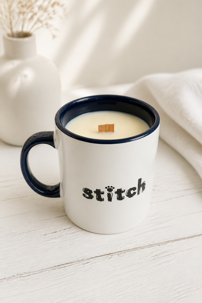 Chandelle Tasse bleue