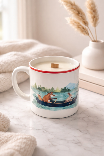Chandelle Tasse Animaux en canoë