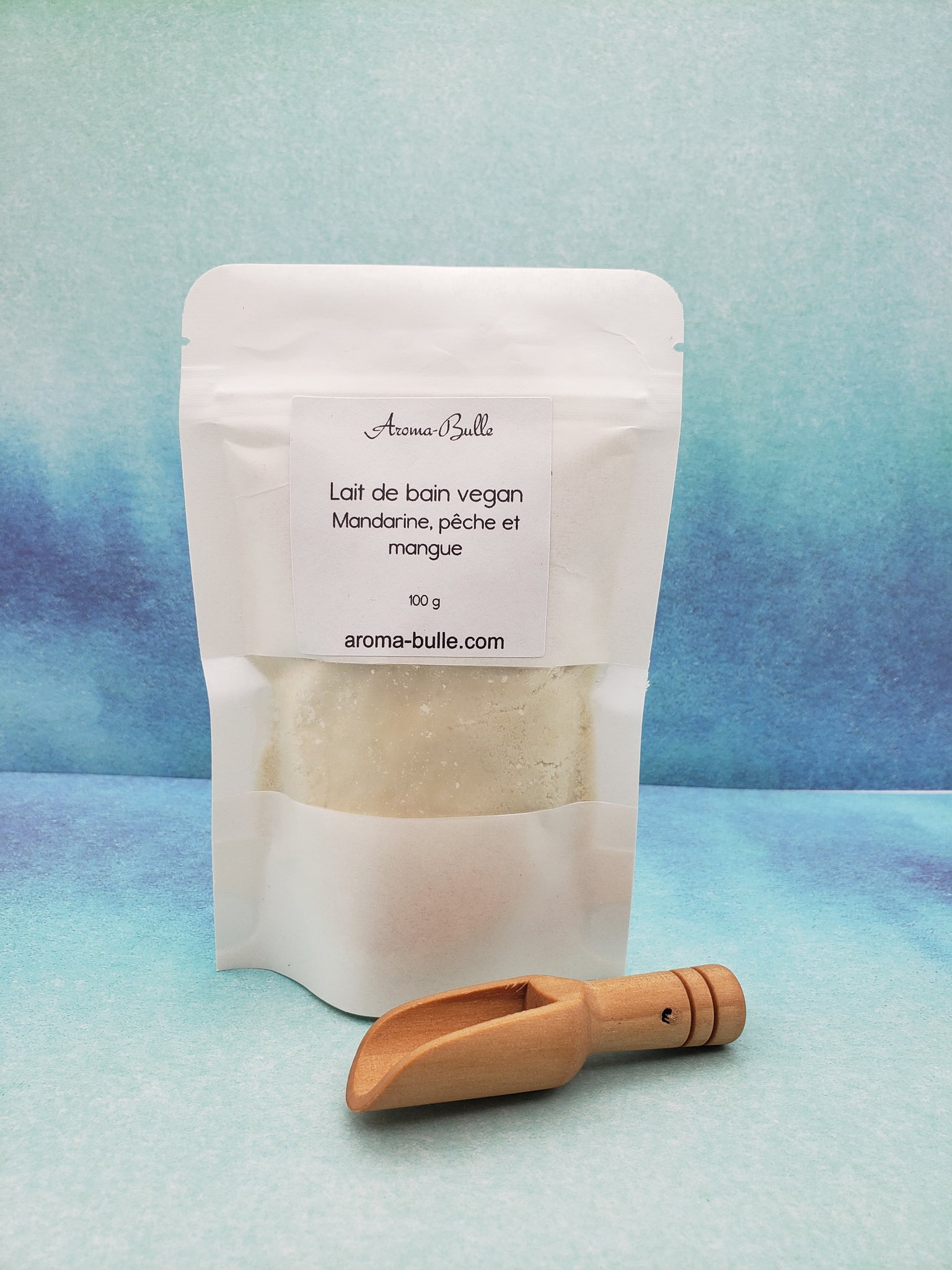 Lait de bain vegan mandarine, pêche et mangue